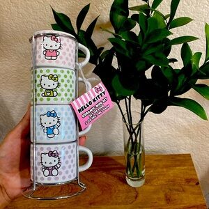 Hello Kitty Stacked Ceramic Mugs Set